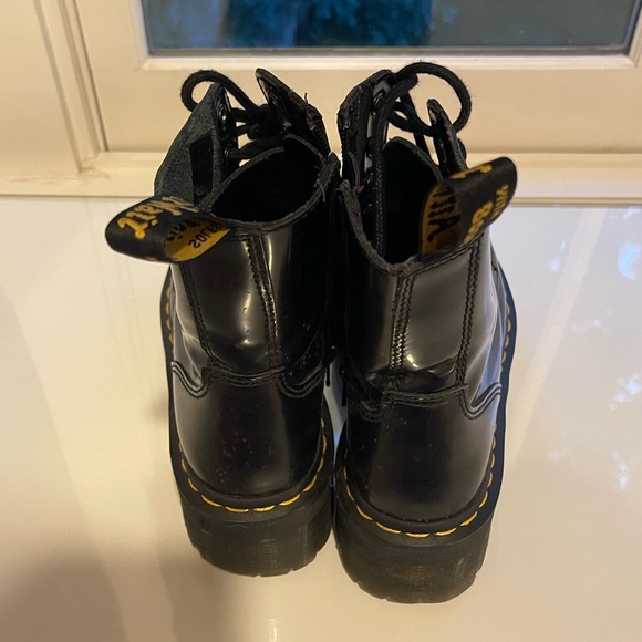Dr. Martens Black Jadon Smooth Leather Platform Boots - Picture 2 of 6